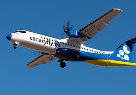 Imagen de un avión de la aerolínea Canaryfly.