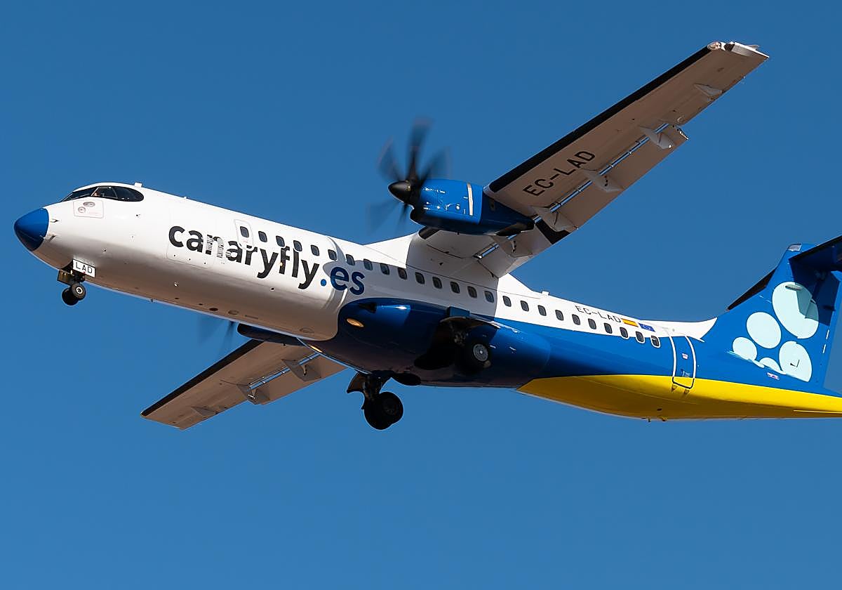 Imagen de un avión de la aerolínea Canaryfly.