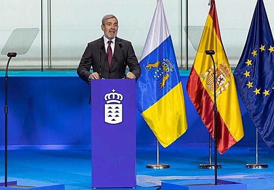 Imagen del pasado 30 de mayo del presidente Fernando Clavijo en el acto institudional del Día de Canarias.