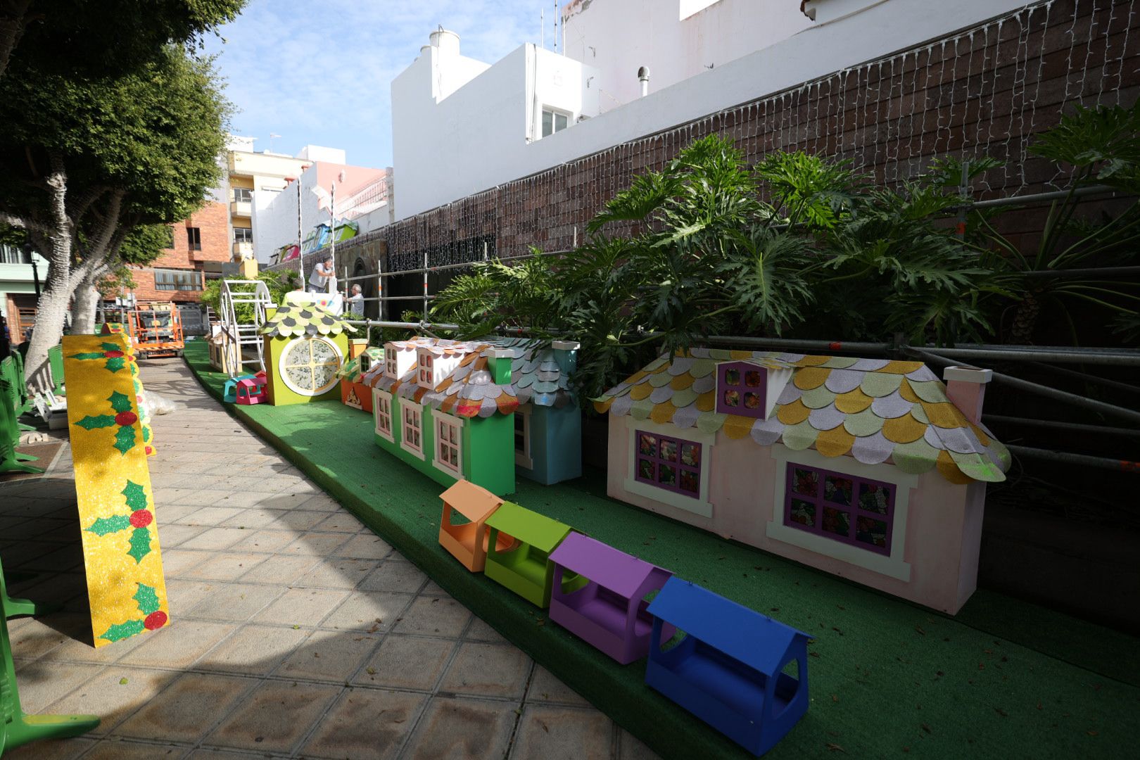 Los preparativos de Gáldar para iluminar la Navidad, en imágenes