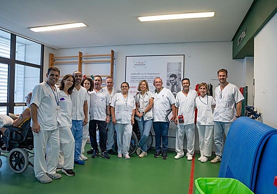Parte del equipo de la Unidad de Lesionados Medulares del hospital Insular.