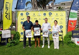 Imagen de las autoridades presentando el evento que se celebrará este sábado en Mogán.