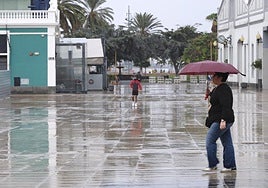 La ciudad de Las Palmas de Gran Canaria recibe las precipitaciones el pasado miércoles.