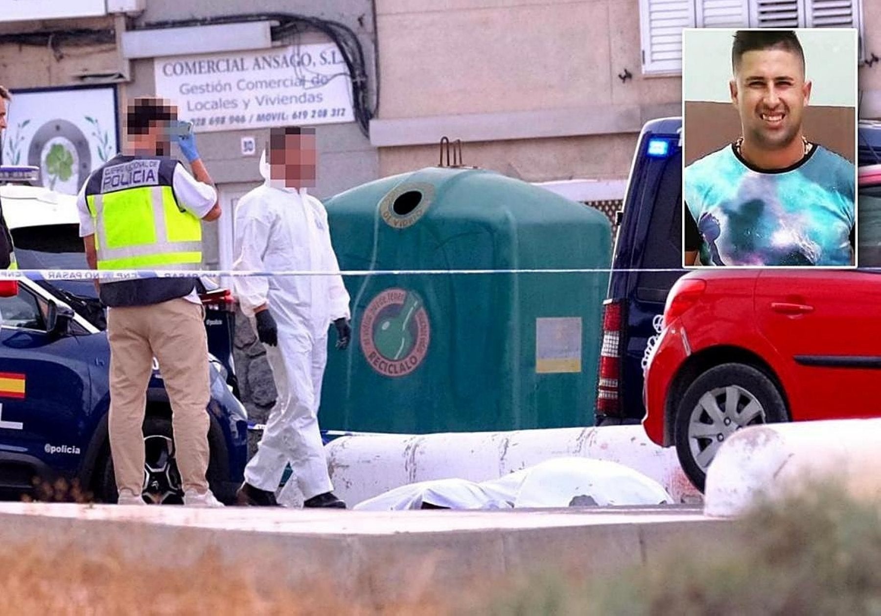 Josué yace en el suelo tras ser tiroteado en San José de Las Longueras.