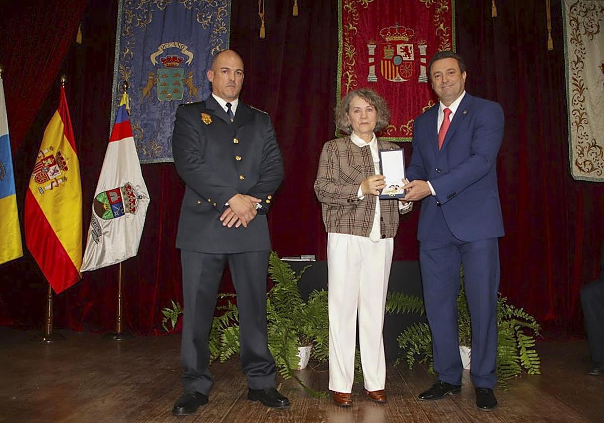 Momento del homenaje.