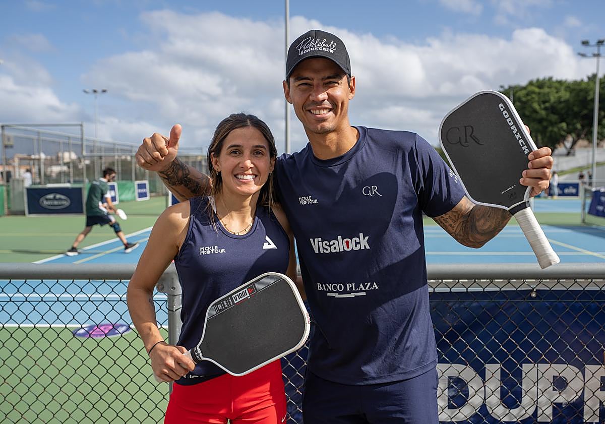 Imagen principal - «El pickleball me da vida»: Gran Canaria vibra con el circuito nacional