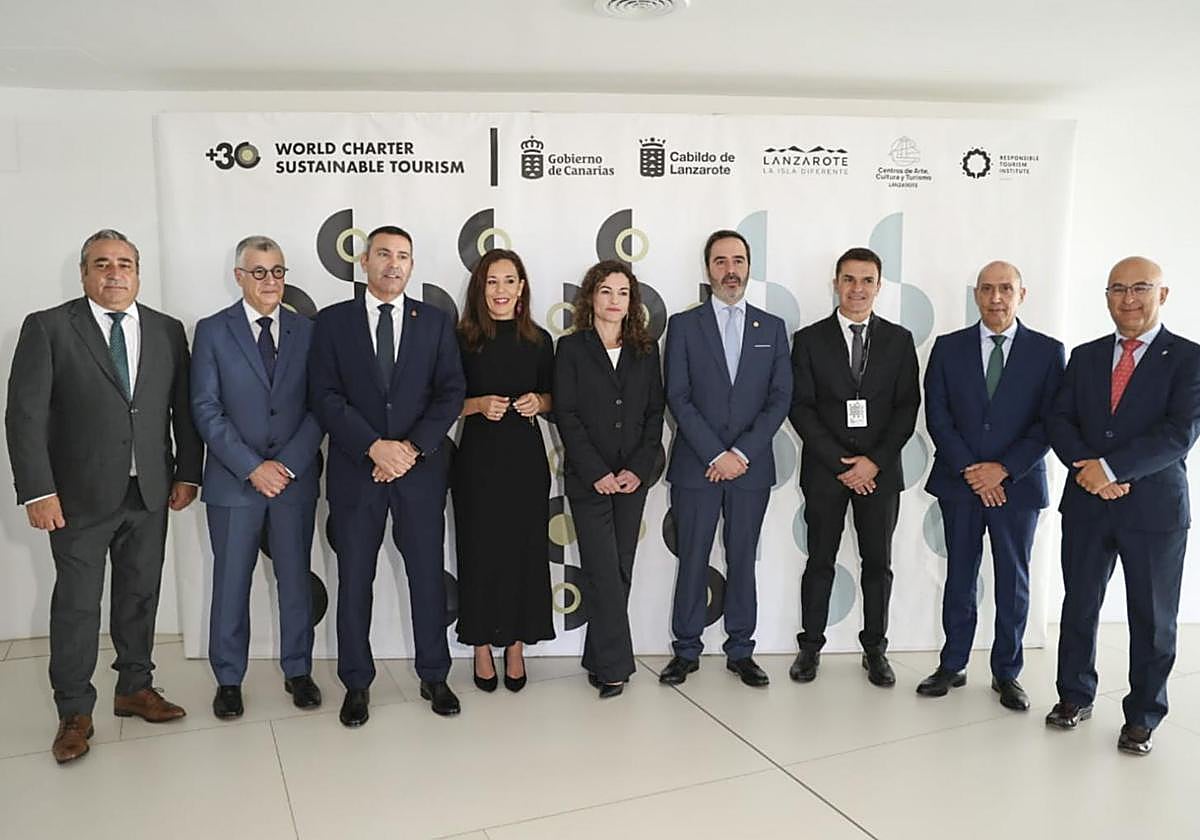 Protagonistas en Los Jameos del Agua de adopción de la Carta Mundial del Turismo Sostenible +30.