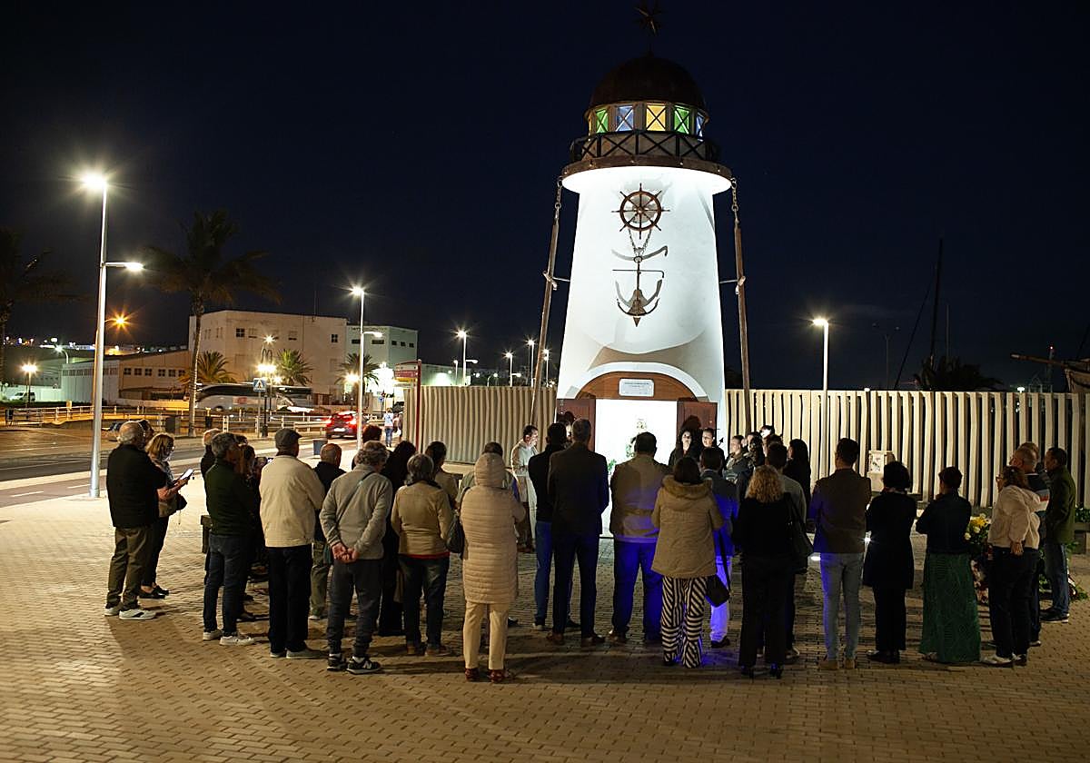 Momento del homenaje.