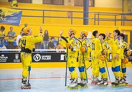 Imagen de archivo del equipo en un encuentro en el García San Román.
