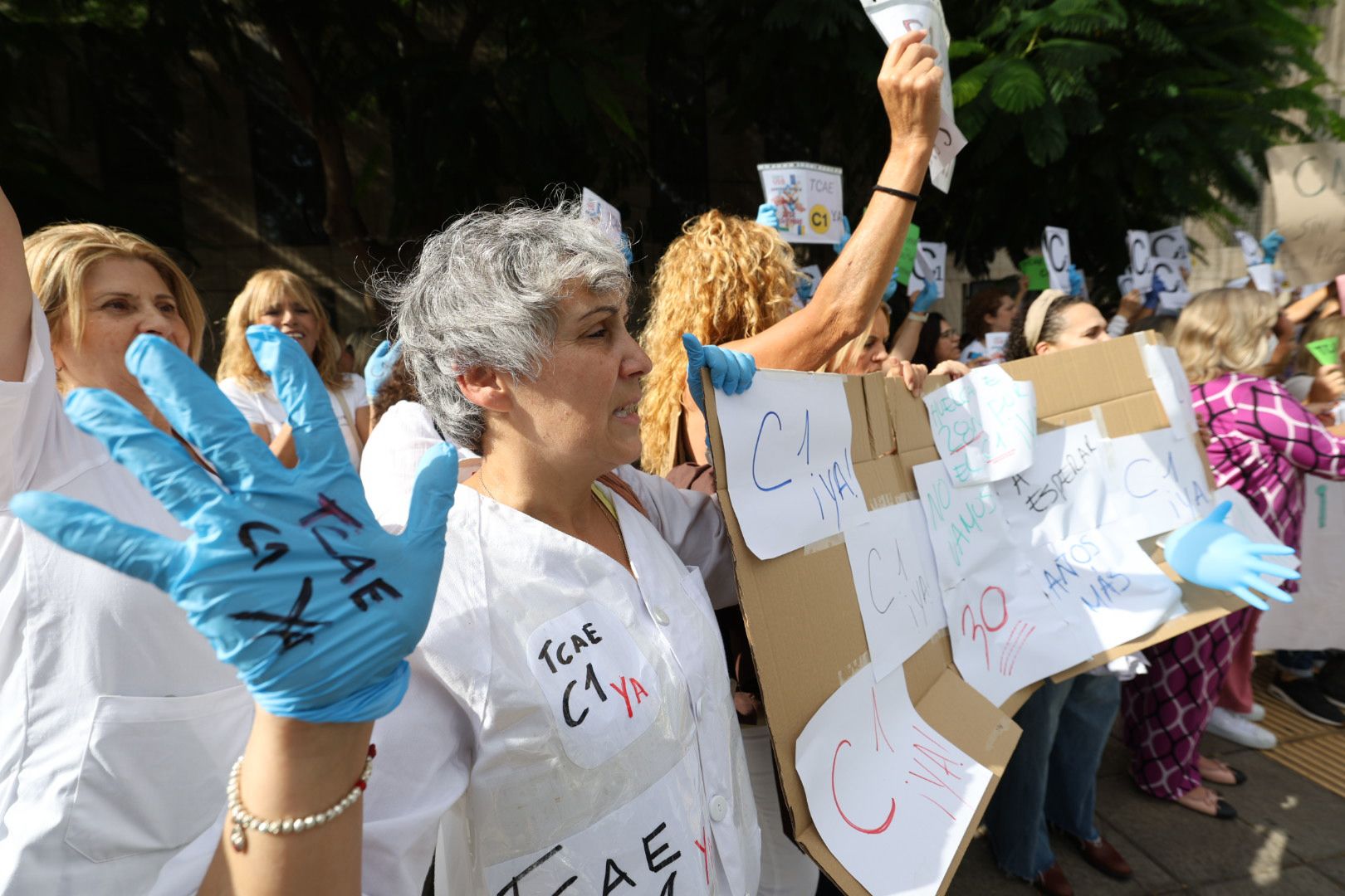 Imágenes de la huelga de los auxiliares de enfermería en el hospital Insular de Gran Canaria
