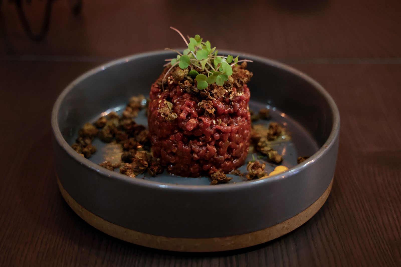 Steak tartar.