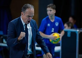 Gesto victorioso de Sergio Miguel Camarero.