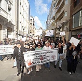Representantes de la plataforma por la Dignidad de los Autónomos en Gran Canaria.