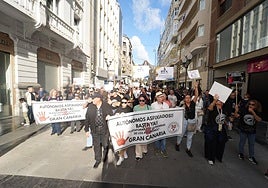 Representantes de la plataforma por la Dignidad de los Autónomos en Gran Canaria.