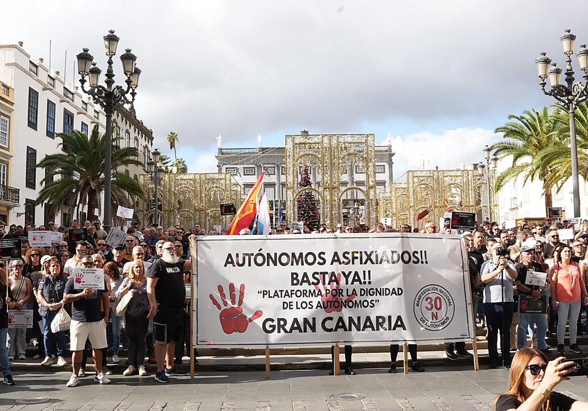 La manifestación de autónomos, en imágenes