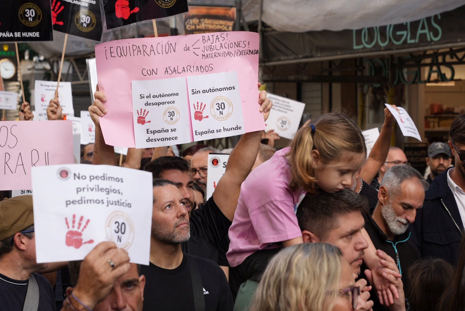 La manifestación de autónomos, en imágenes