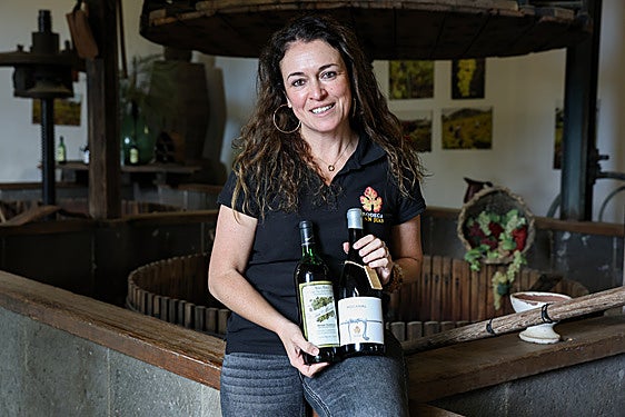 Cristina, dueña de la bodega San Juan.