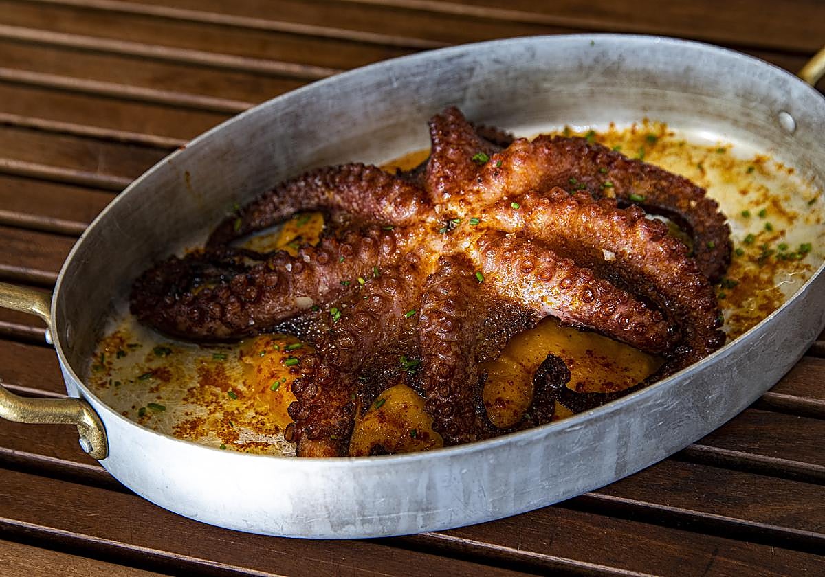 Plato de pulpo de La Santa Barra.