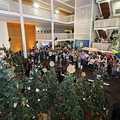 Un momento del acto por la iluminación del Cabildo de Gran Canaria.