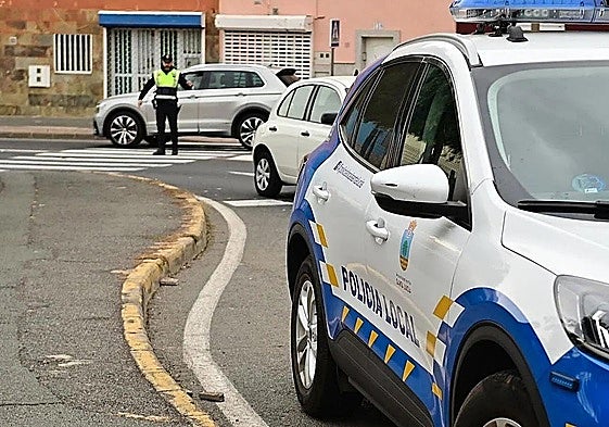 Imagen de archivo de una actuación policial en Santa Lucía de Tirajana.