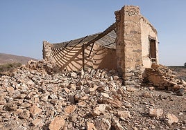 La ruina del taro de Teguerey, en el municipio de Tuineje, se aceleró en septiembre de 2022 con el paso de la tormenta Herminia.