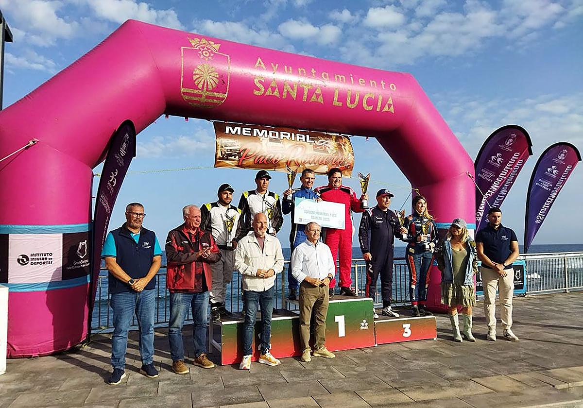 Podio de la prueba sureña.