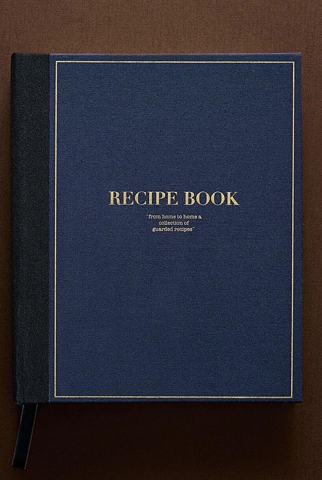 Libro en blanco de recetas