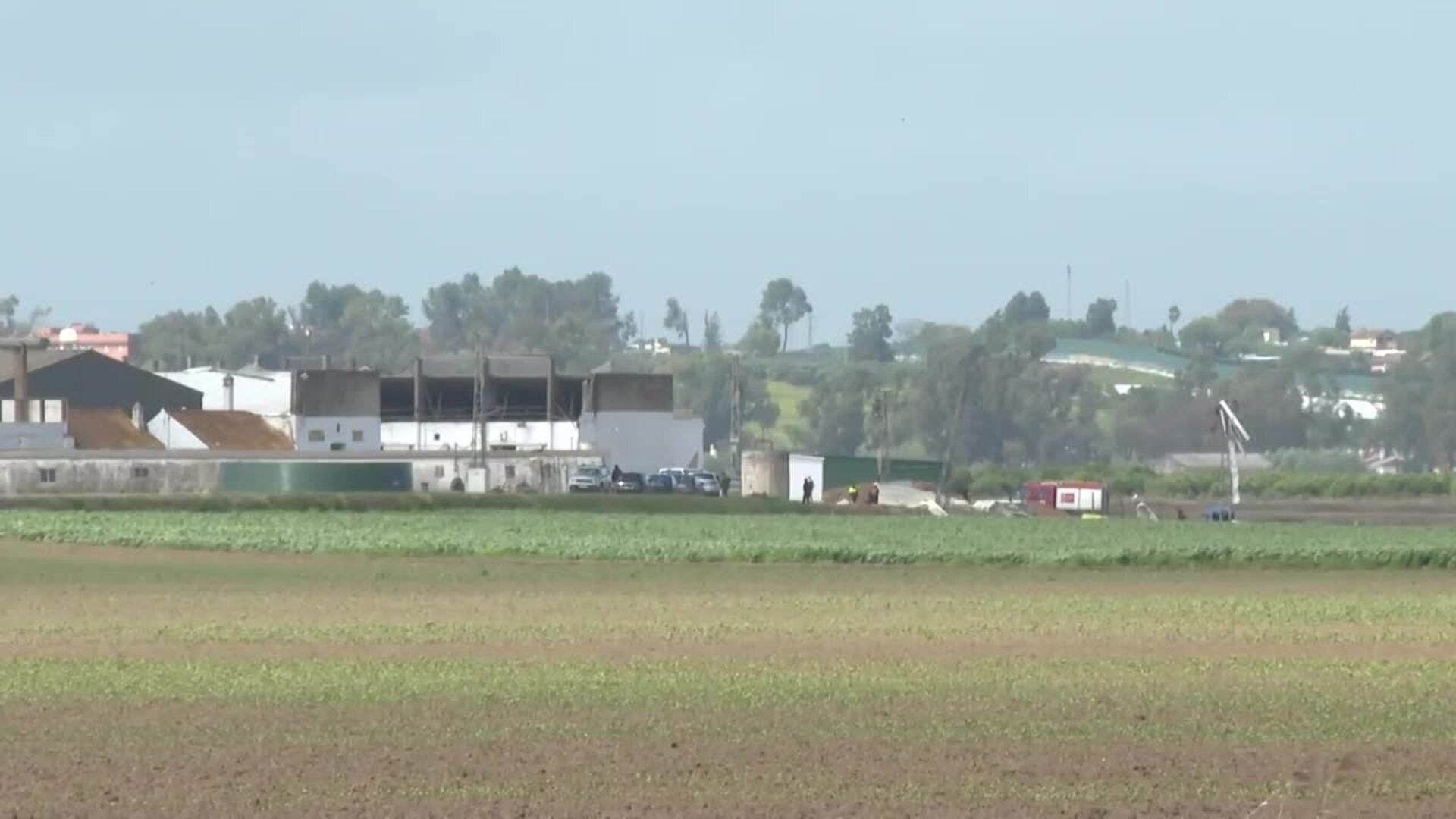 Tres fallecidos en una nave agrícola derrumbada en Coria (Sevilla) por el viento y la lluvia