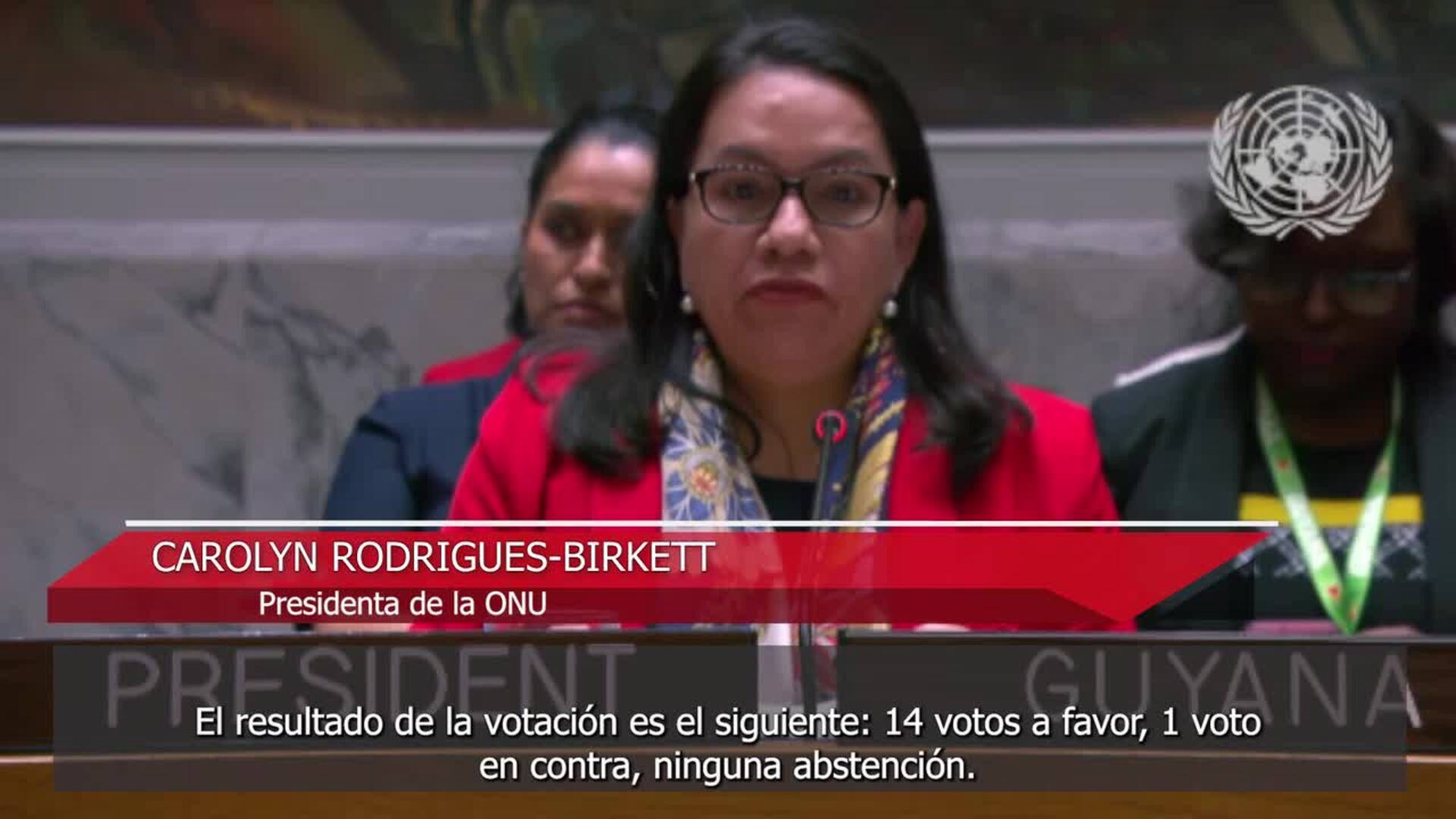 EEUU veta una resolución en el Consejo de Seguridad de la ONU sobre un alto el fuego en Gaza