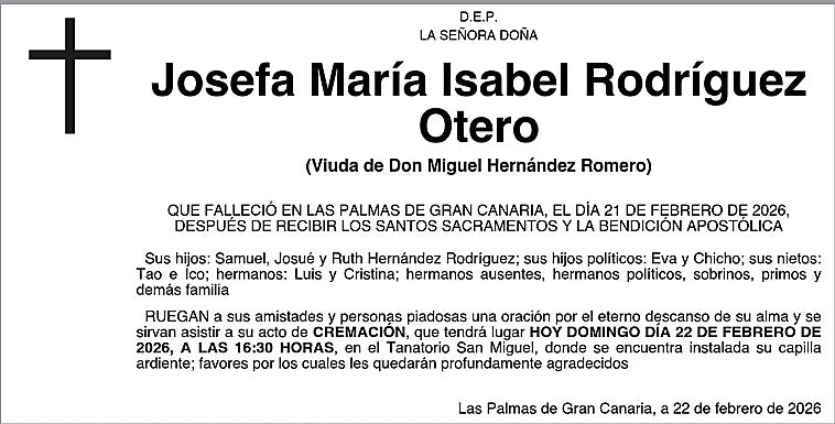 Josefa María Isabel Rodríguez Otero