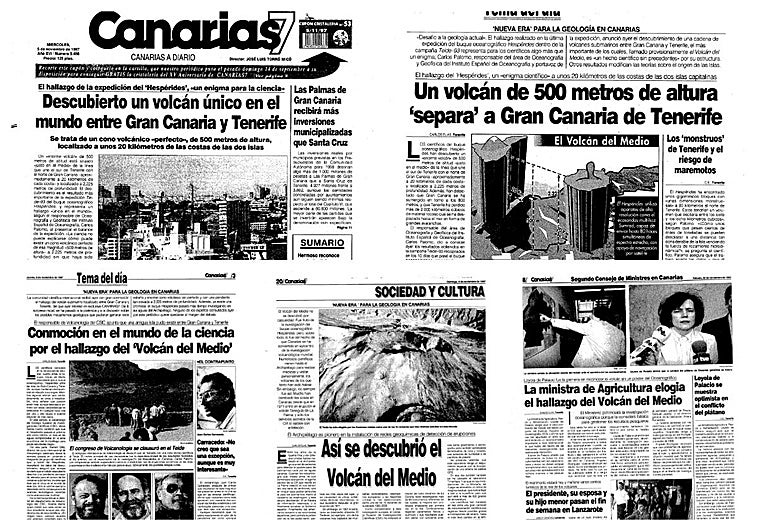 El volcán de Enmedio vio la luz en 1997 en CANARIAS7