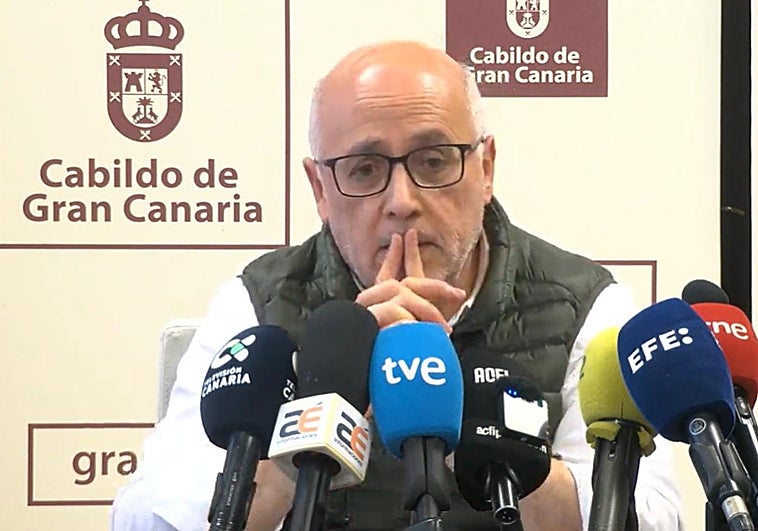 Rueda de prensa en directo del Gobierno canario y Cabildo de Gran Canaria para informar de la borrasca Therese