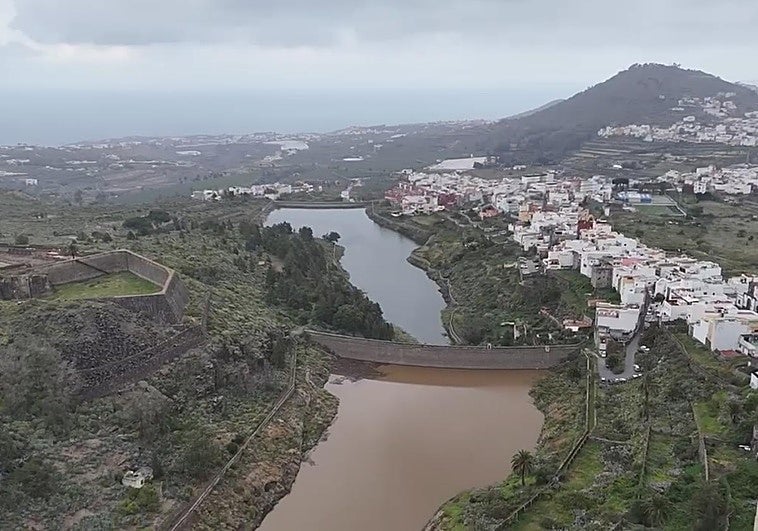 La presa Pinto 1 se encuentra llena pero la Heredad de Arucas y Firgas niega que haya riesgo