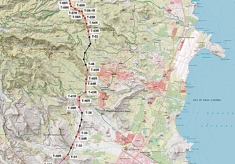 Red Eléctrica cambia el trazado de la línea del sur al Sabinal para reducir su impacto ambiental