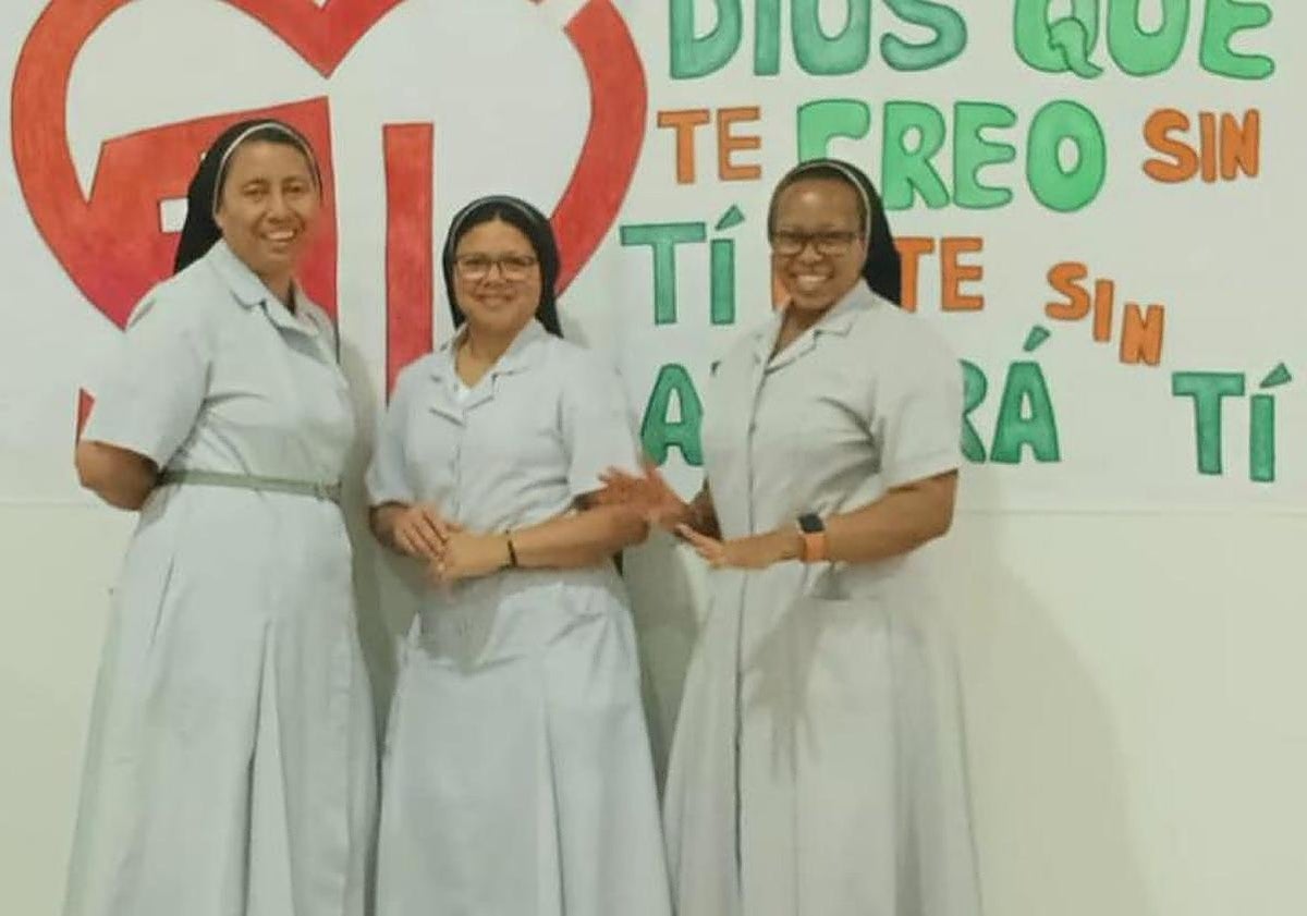 Las hermanas agustinas que llevarán una ofrenda en la misa multitudinaria de Siete Palmas