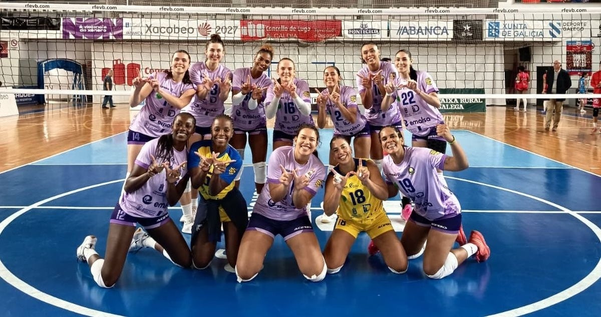 Sufrida y trabajada victoria del CV Emalsa Gran Canaria en un partido de infarto en Lugo (2-3)