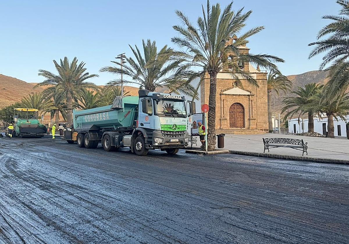 Re-paving Near the Hermitage of La Peña Re-paving Near the Hermitage of La Peña