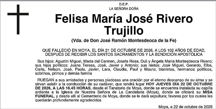 Felisa María José Rivero Trujillo