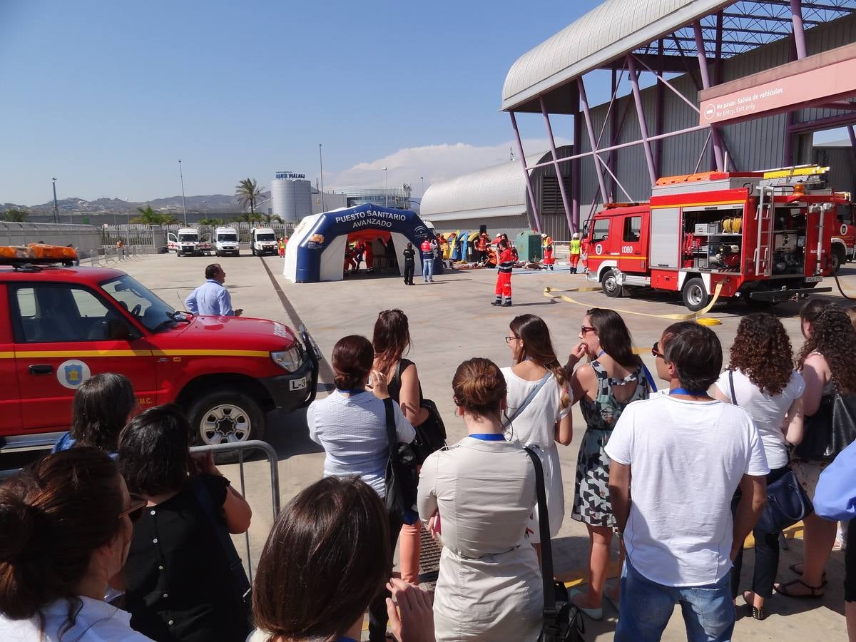 Fotos del simulacro realizado en el Palacio de Ferias
