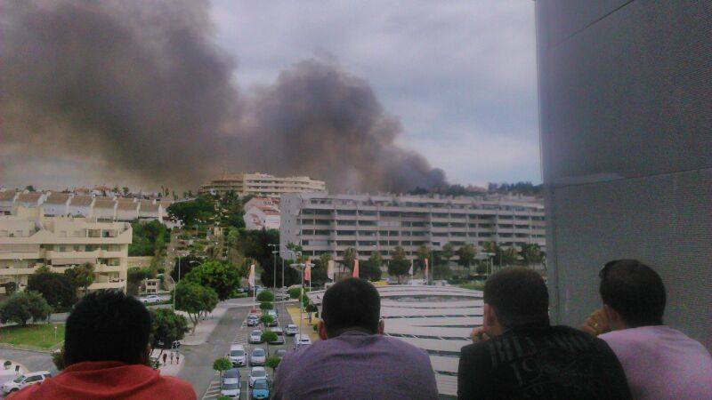 Fotos del incendio declarado en Mijas