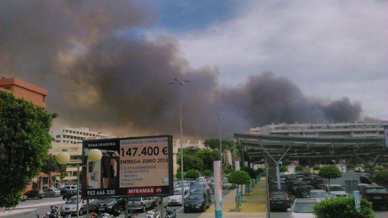 Fotos del incendio declarado en Mijas