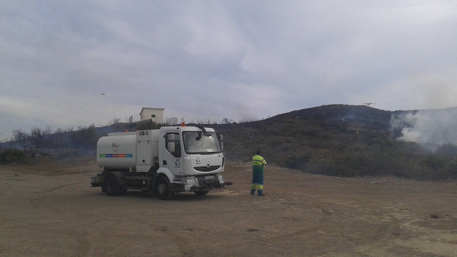 Fotos del incendio declarado en Mijas