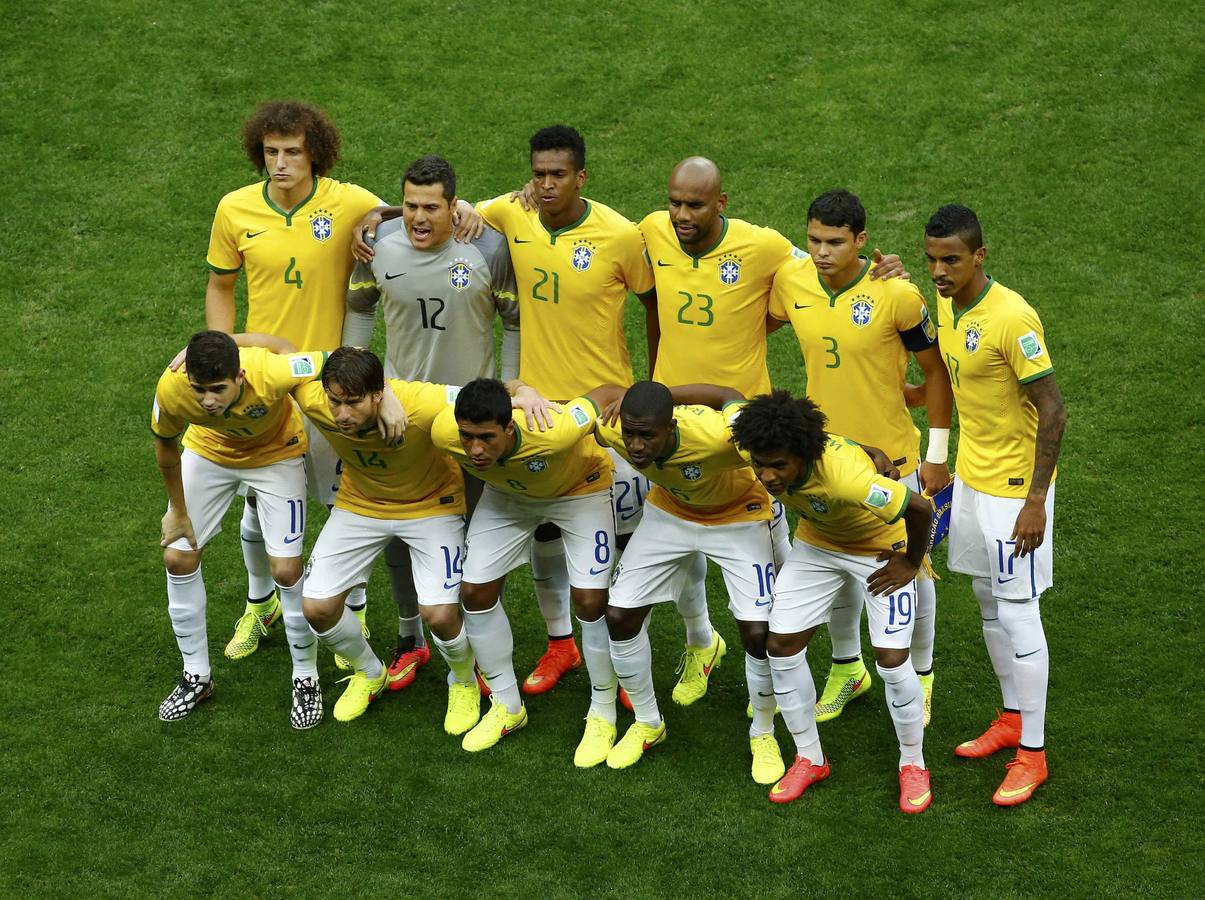 El once titular de Brasil.