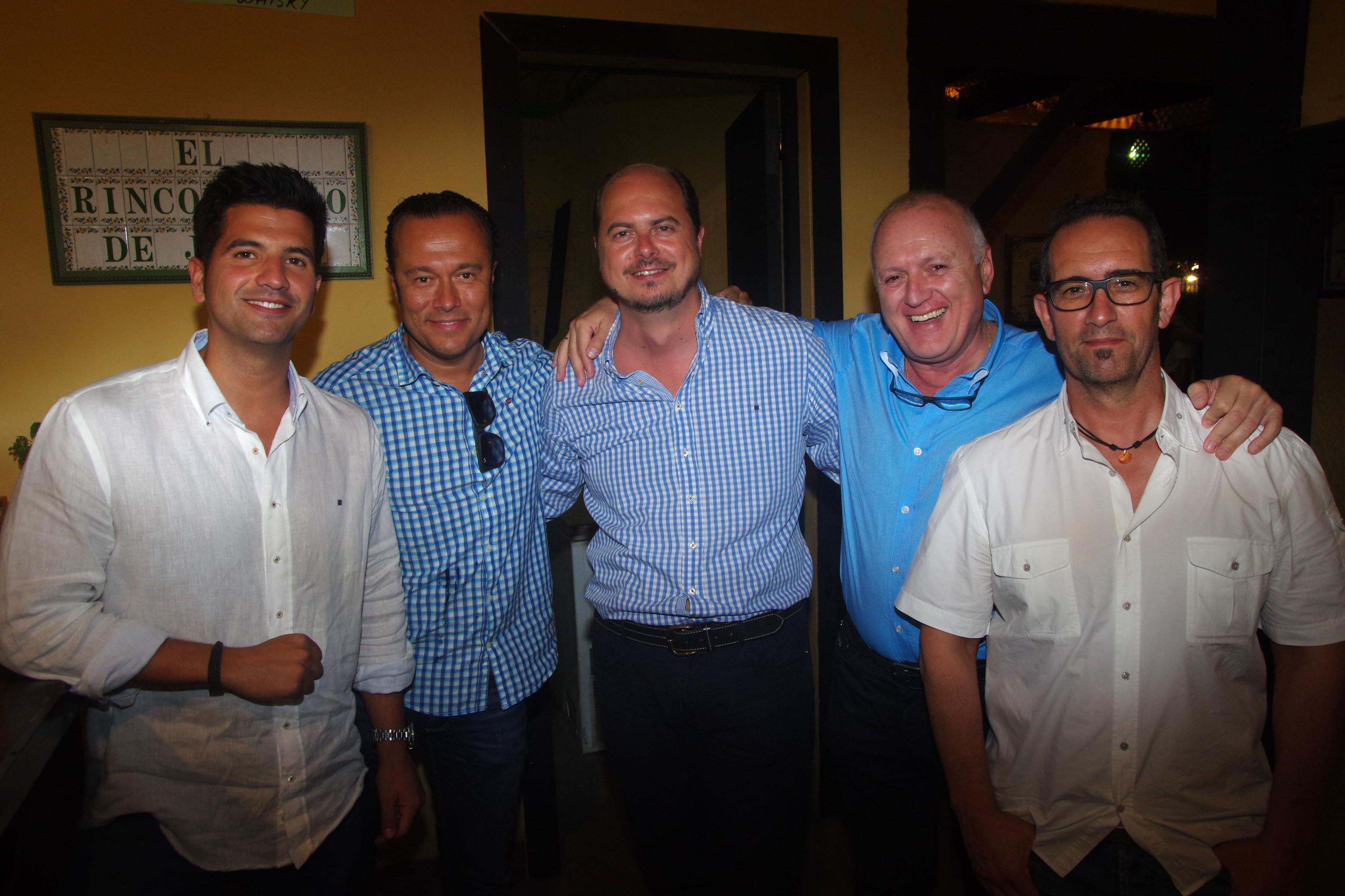 El Portón. Jerónimo Rubio, Luis Téllez, Ignacio Álvarez, Juan Antonio Delgado y José Luis Cordero