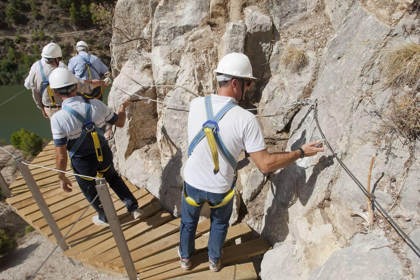 Fotos del avance de las obras en el Caminito del Rey