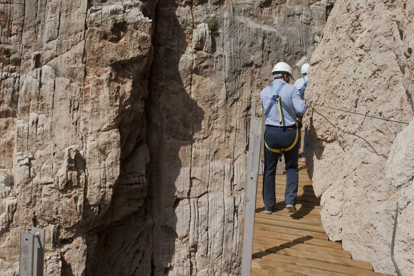 Fotos del avance de las obras en el Caminito del Rey