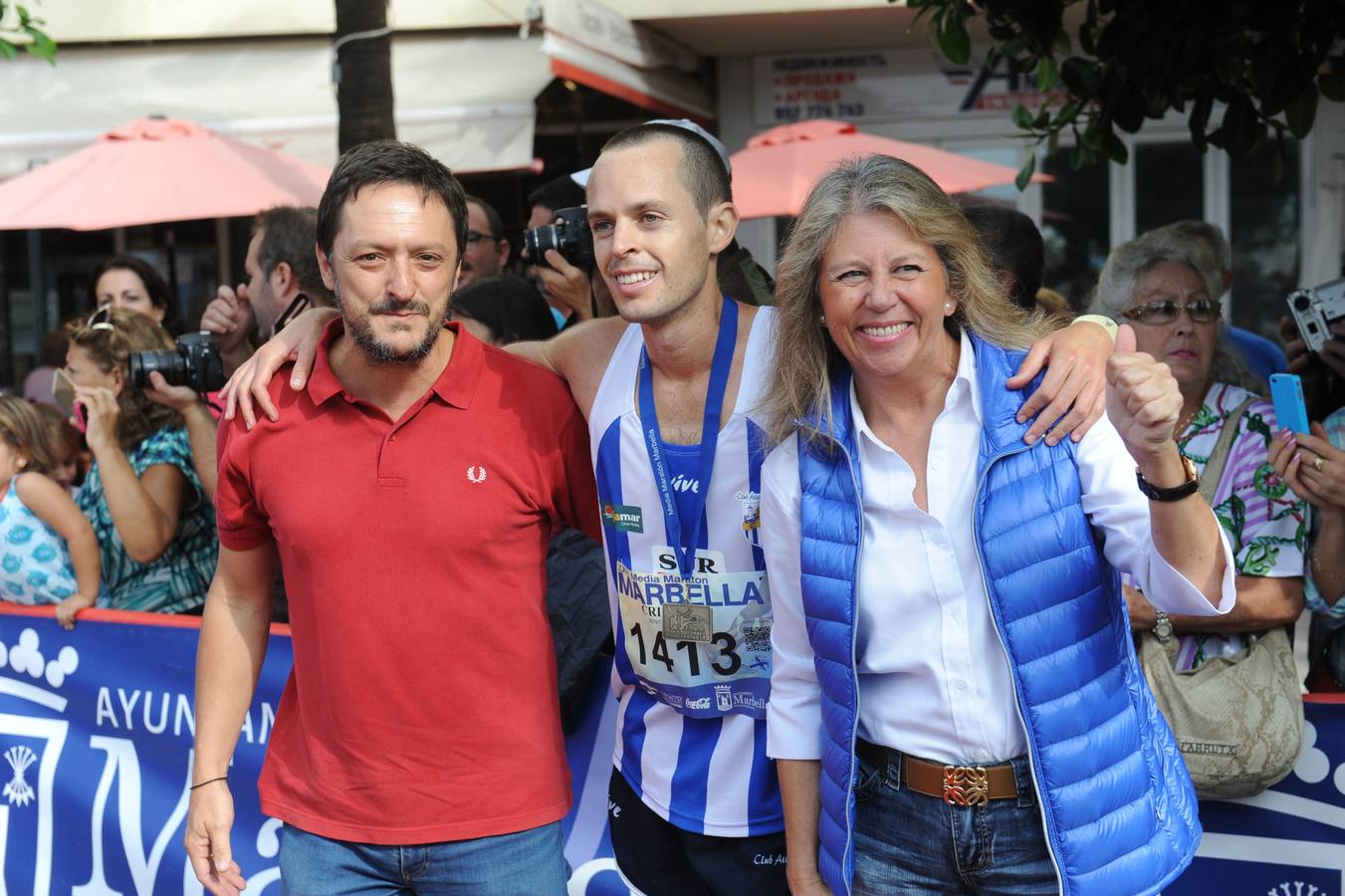 El ganador de la prueba. Christian Benítez gana con autoridad la Media Maratón Ciudad de Marbella.