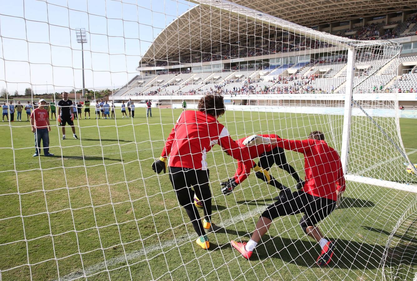 Los niños, con el Málaga