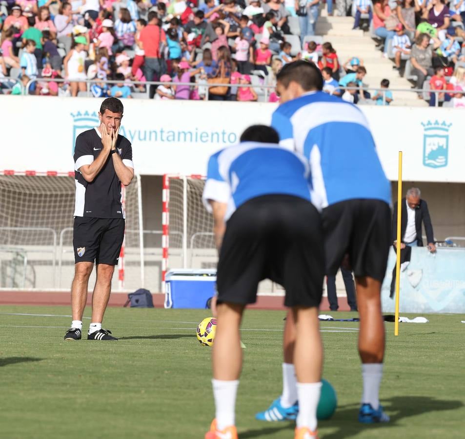 Los niños, con el Málaga