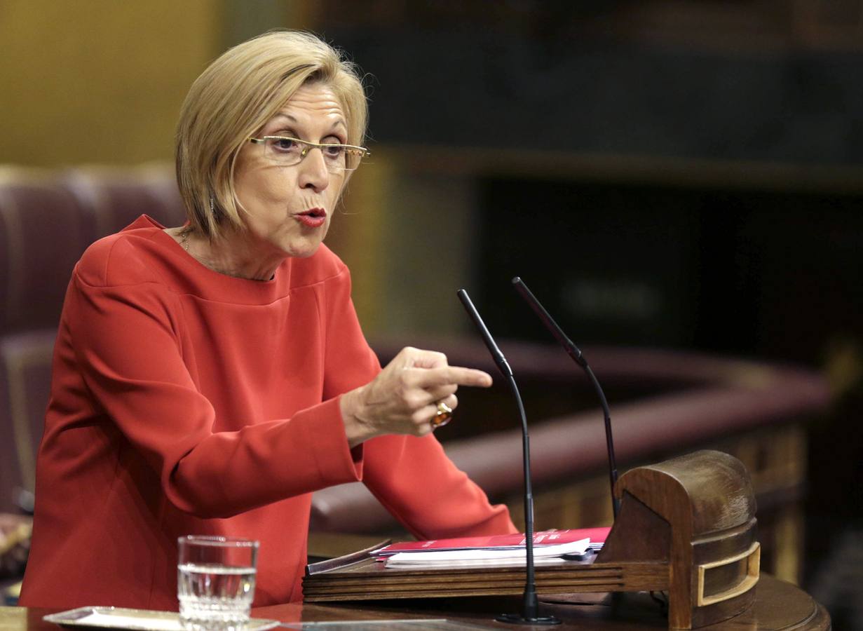 Rosa Díez, la líder de UPyD, durante su intervención.